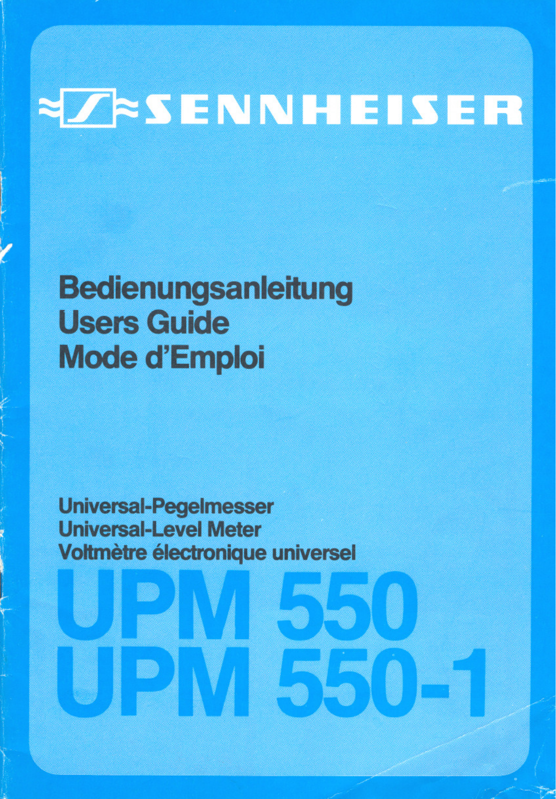 Sennheiser UPM 550 User Manual - ManualMachine.com
