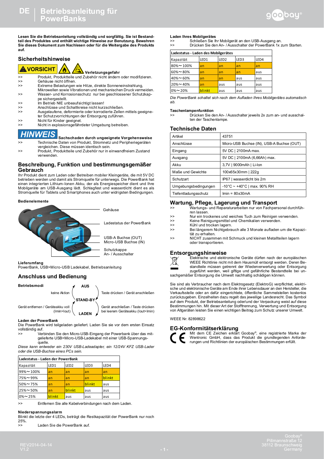 Goobay 43751 User guide