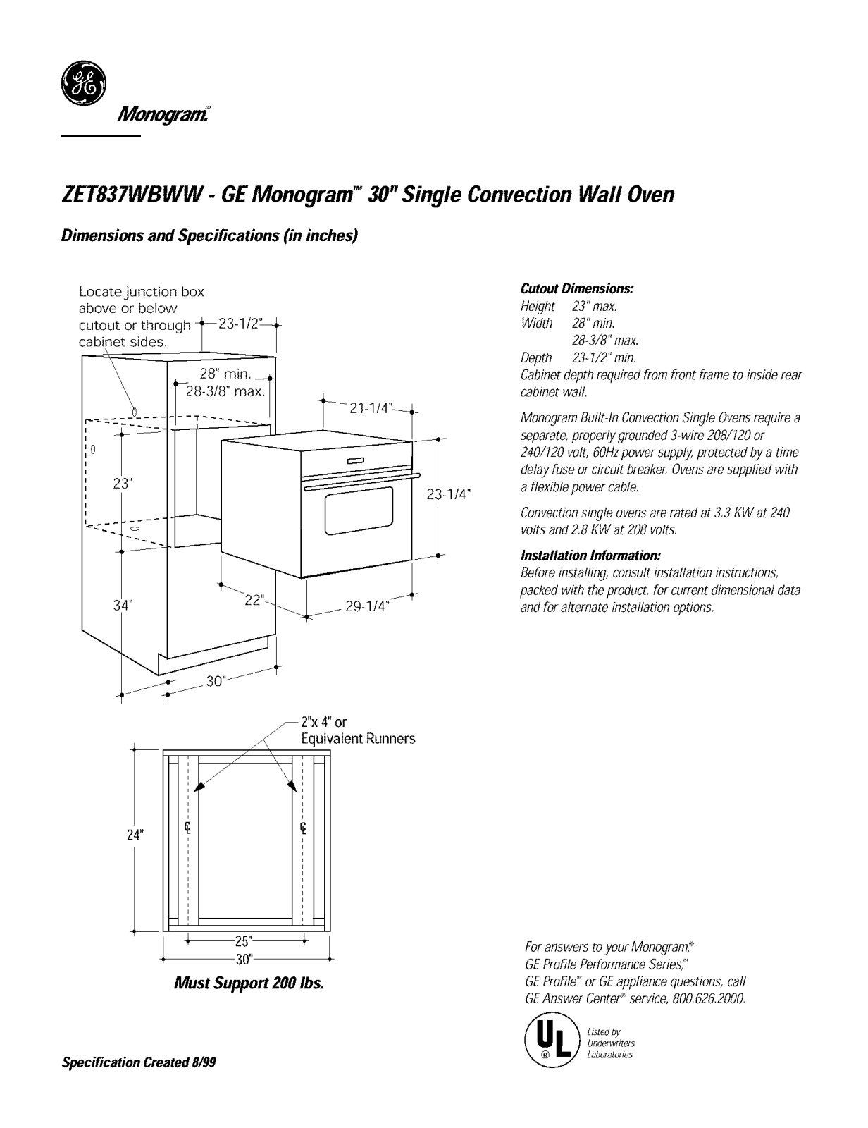 GE ZET837BYBB, ZET837DBSB, ZET837DYSB, ZET837SBSS, ZET837SYSS Installation Guide - ManualMachine.com
