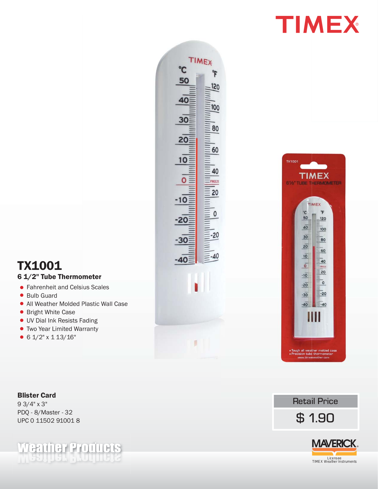 TIMEX Weather Products TX1001 User Manual