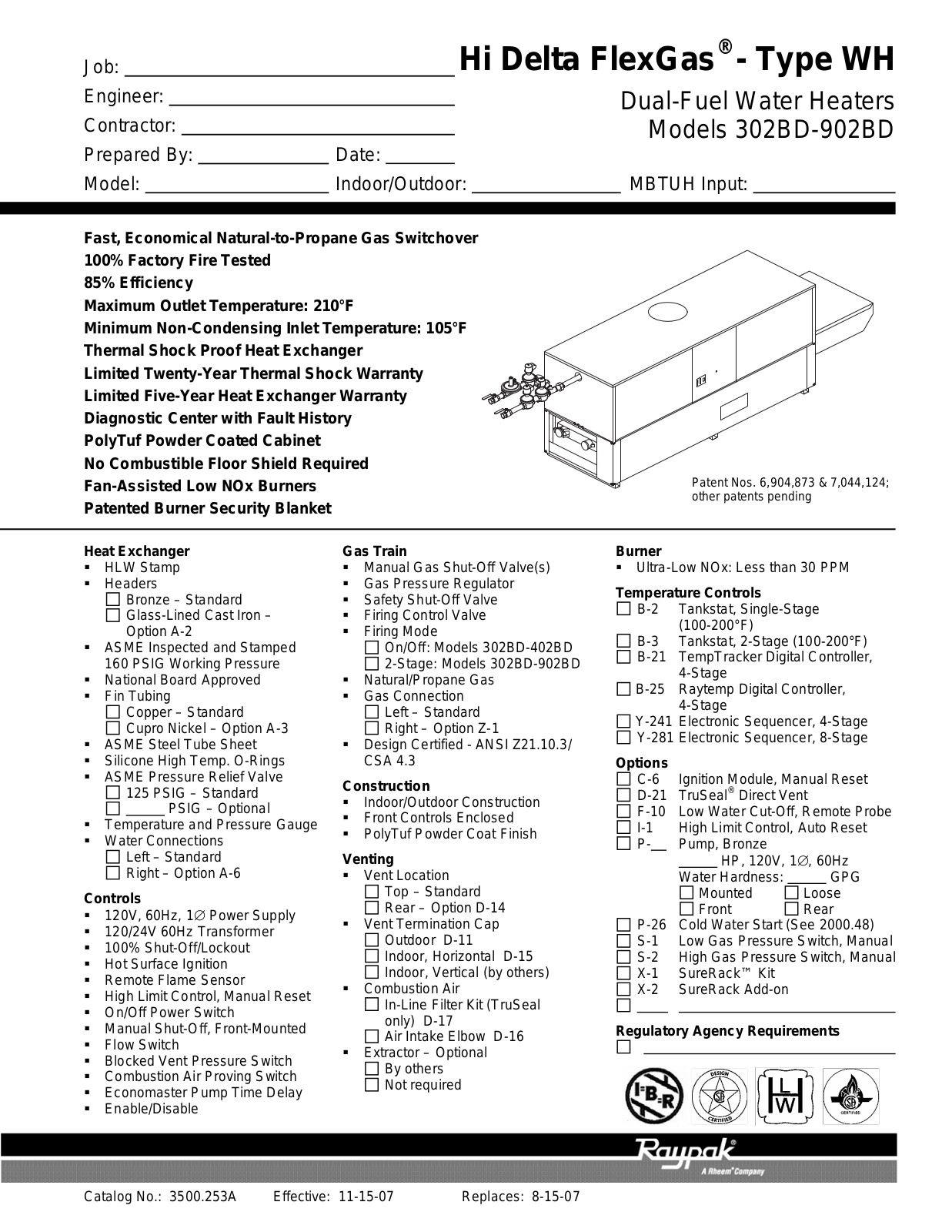 Raypak 302BD User Manual