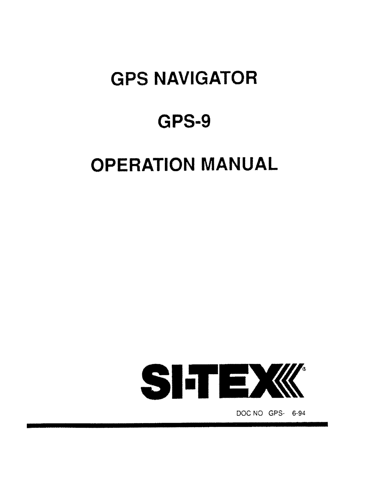 Si-tex GPS-9D User's Manual