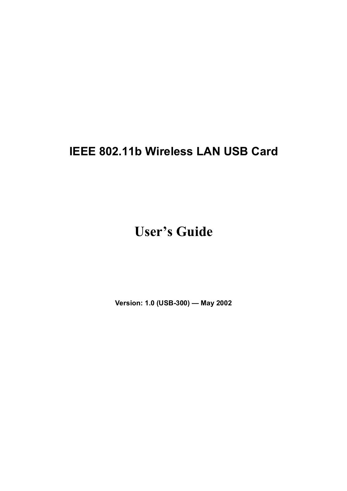 Wistron NeWeb USB300 User Manual