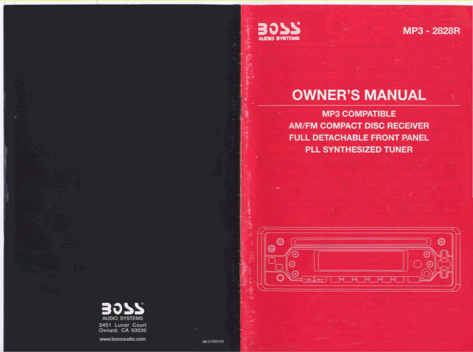 Boss Audio MP3-2828R User Manual