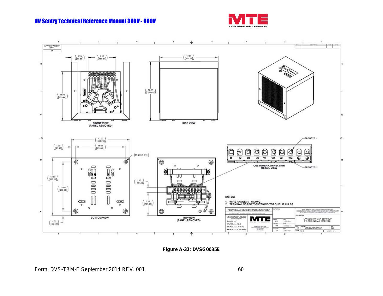 MTE DVSG0035E Technical Reference Manual