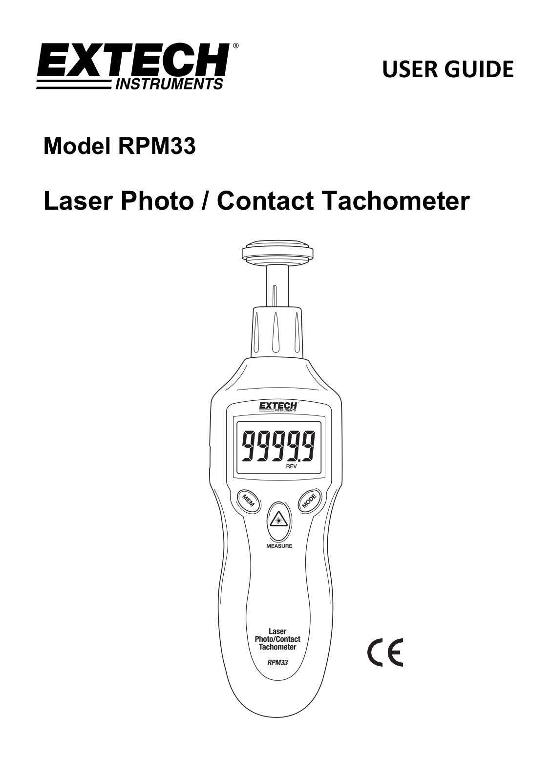 Extech RPM33 Operating Manual