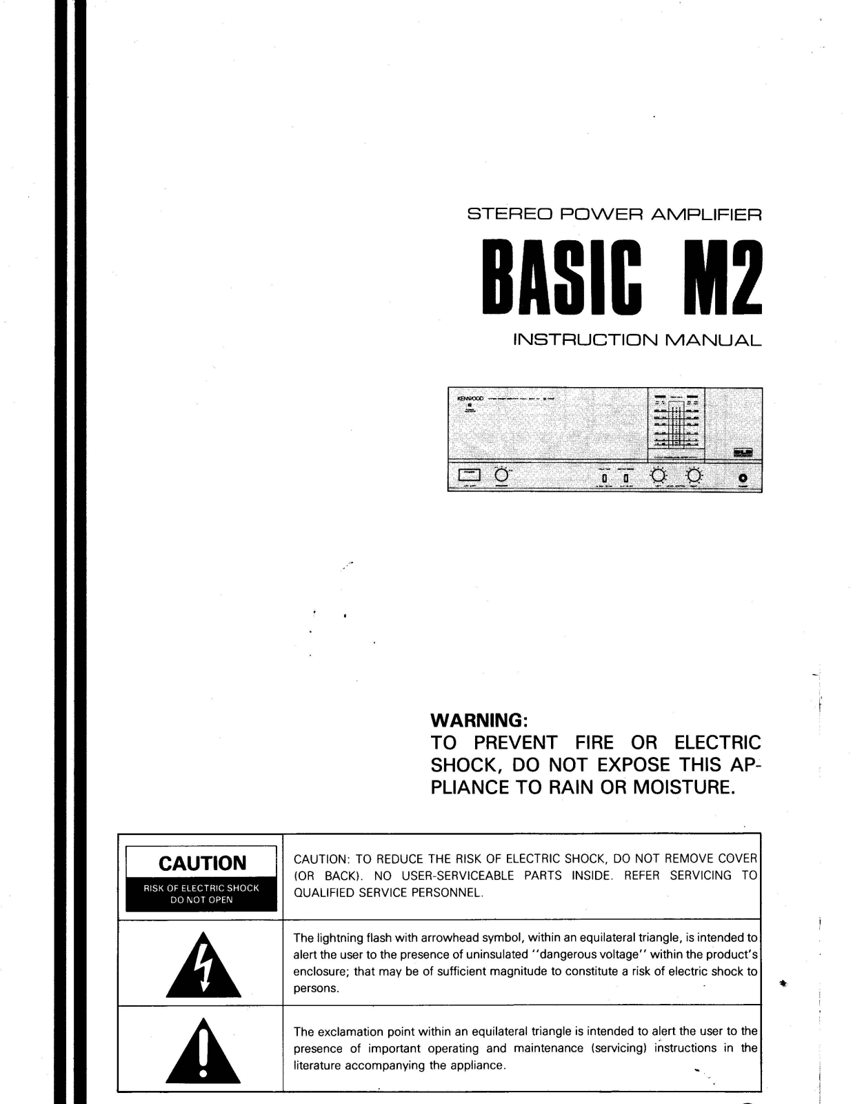 Kenwood Basic-M2 Owners Manual