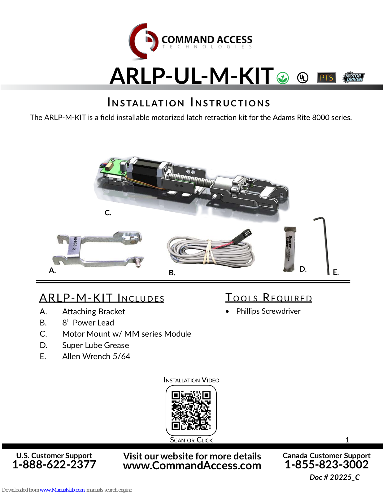 Command access ARLP-UL-M-KIT Installation Instructions Manual - ManualMachine.com