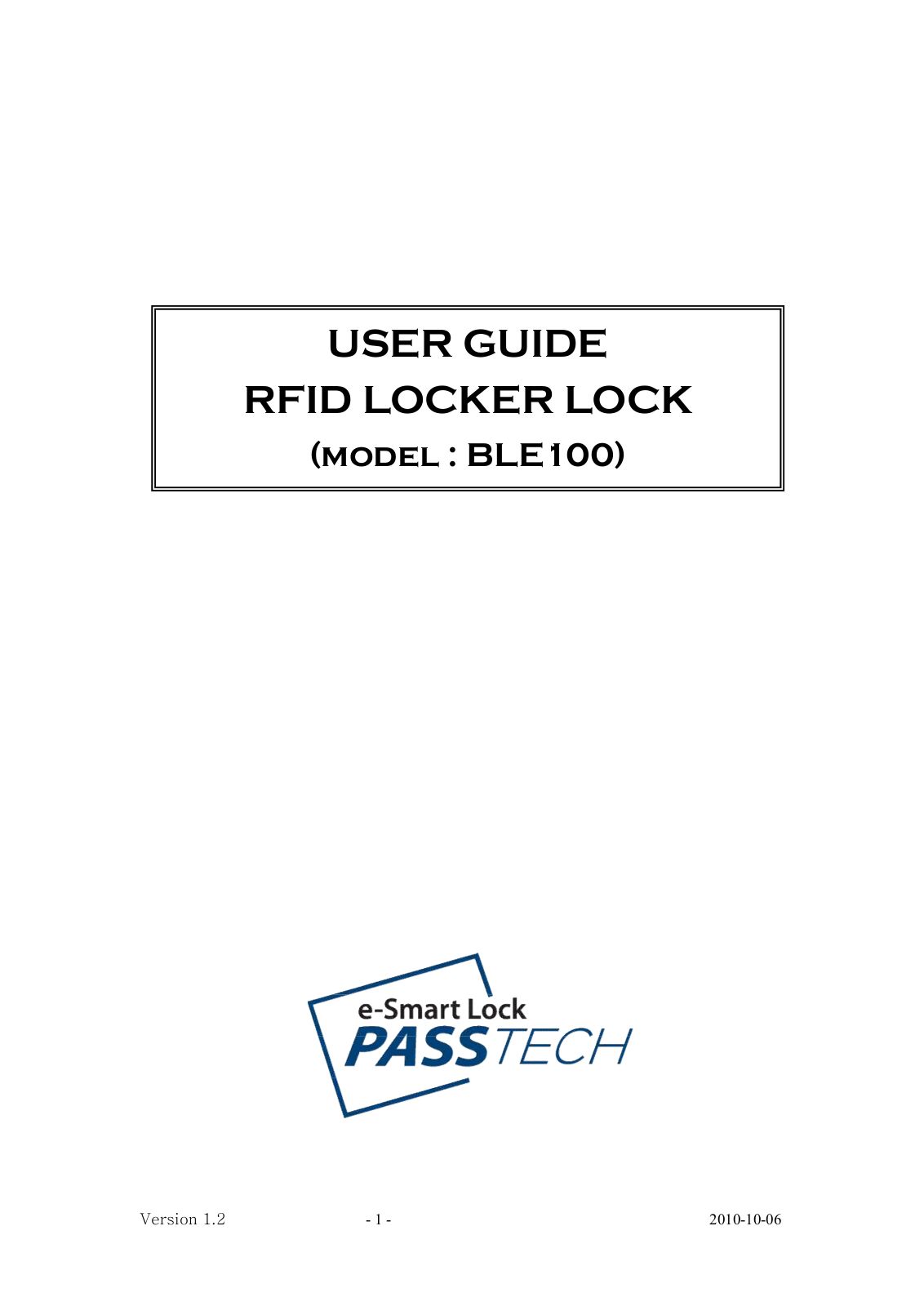 PASSTECH BLE100 User Manual - ManualMachine.com