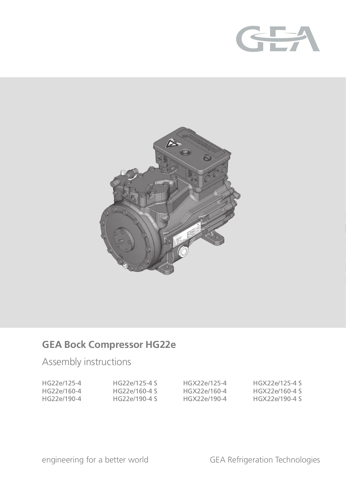 GEA Bock HG22e User Manual