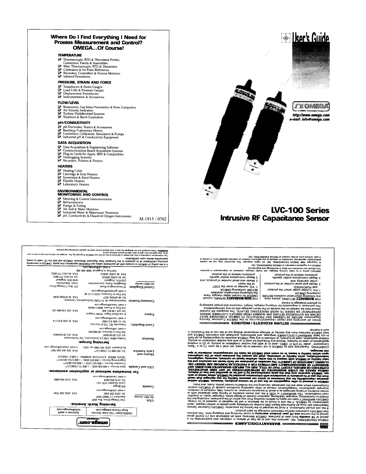 Omega LVC-100 User guide - ManualMachine.com