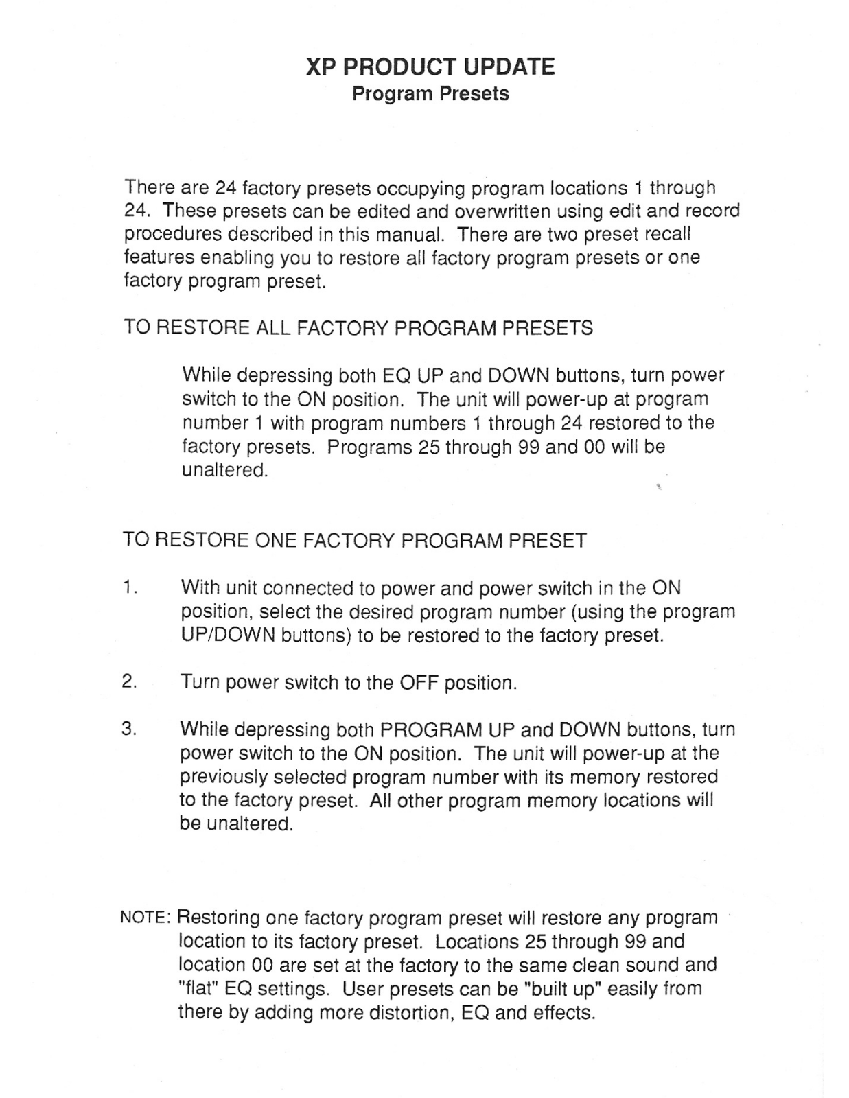 Scholz Research & Development Rockman XPR User's Manual