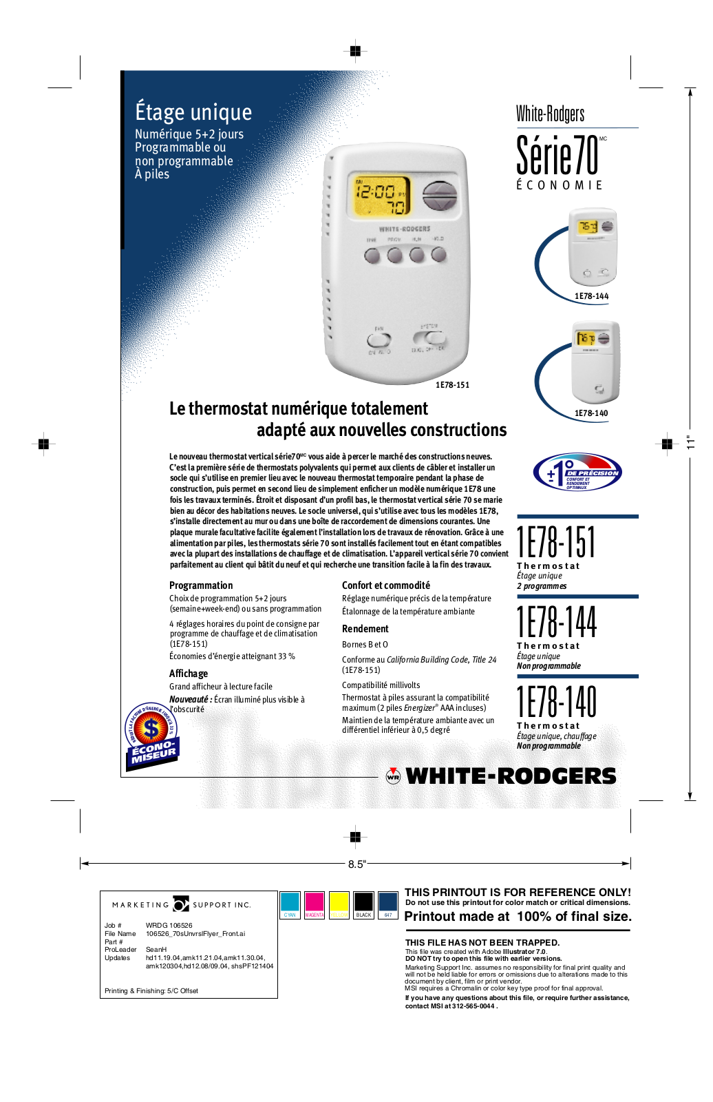 White Rodgers 1E78-151, 1E78-144 Specification - ManualMachine.com