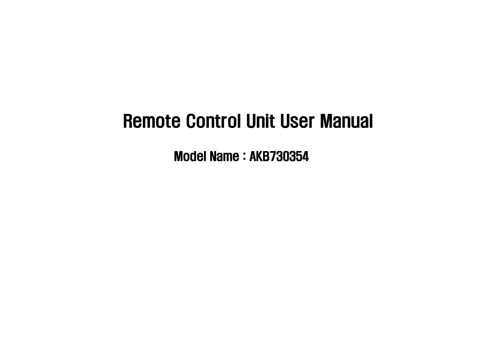 LG AKB730354 User Manual