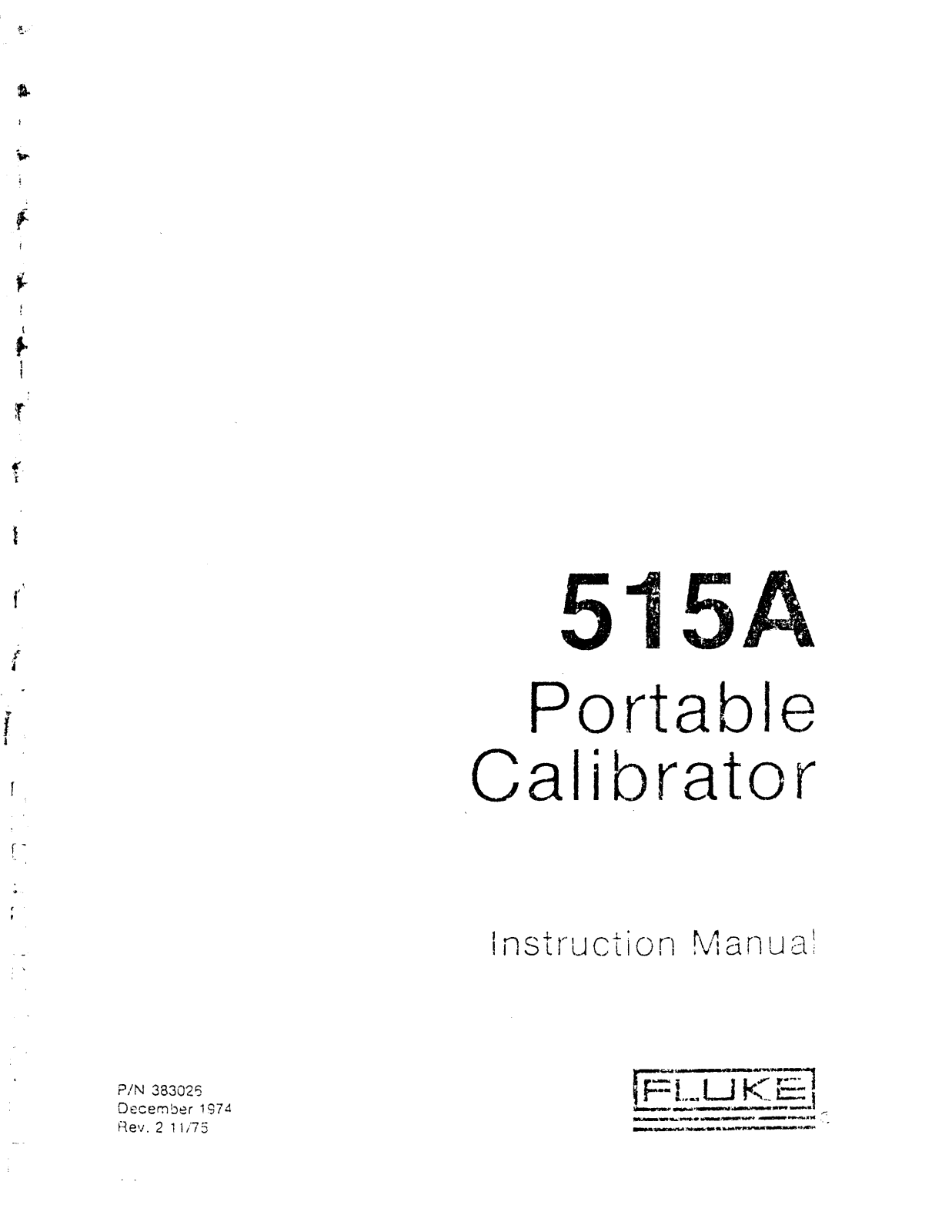 Fluke 515A Schematic