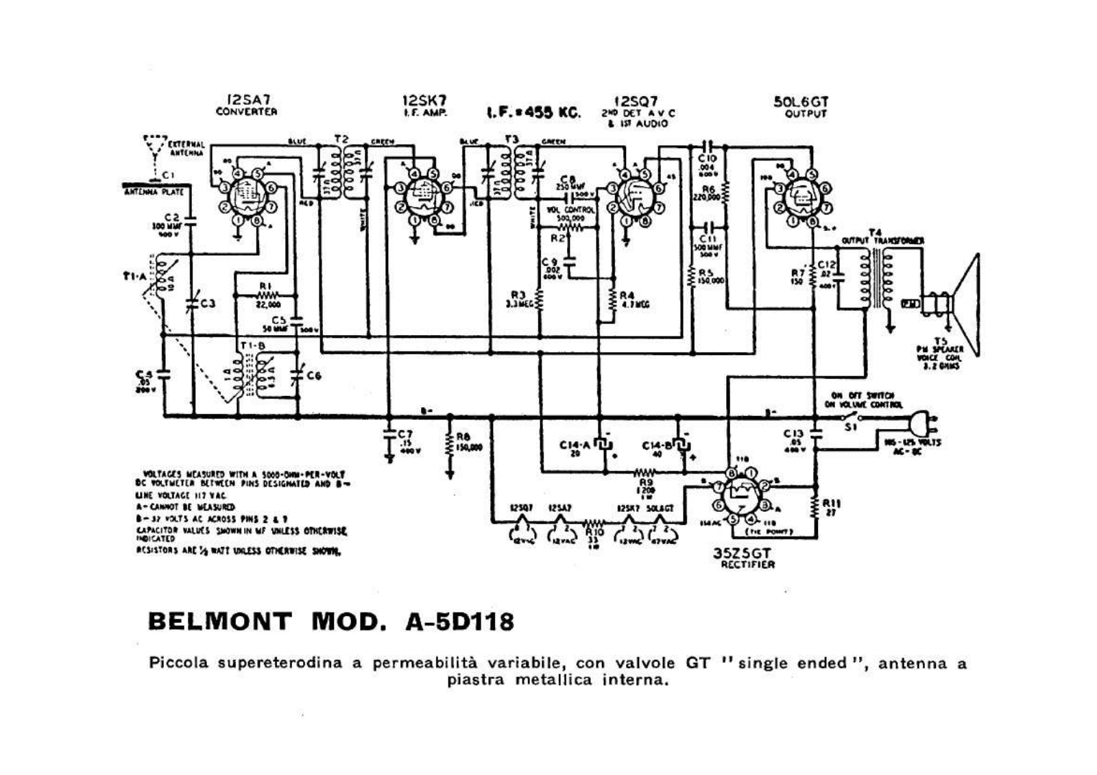 Belmont a 5d118 schematic - ManualMachine.com