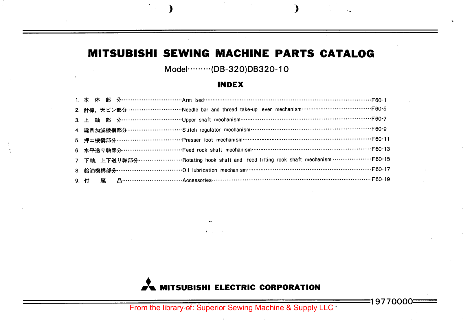 Mitsubishi DB-320-10 User Manual - ManualMachine.com