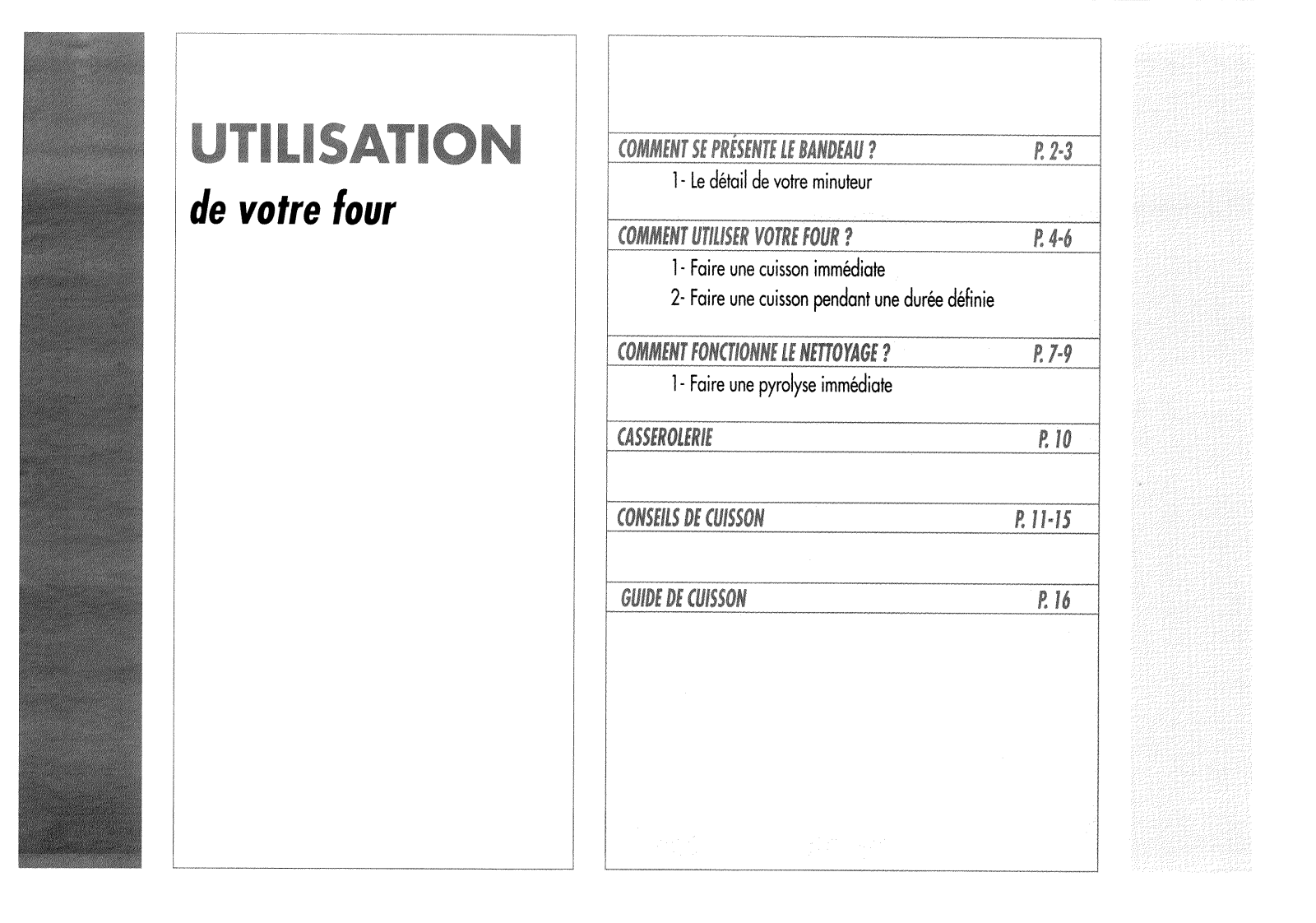 BRANDT FMP293 User Manual