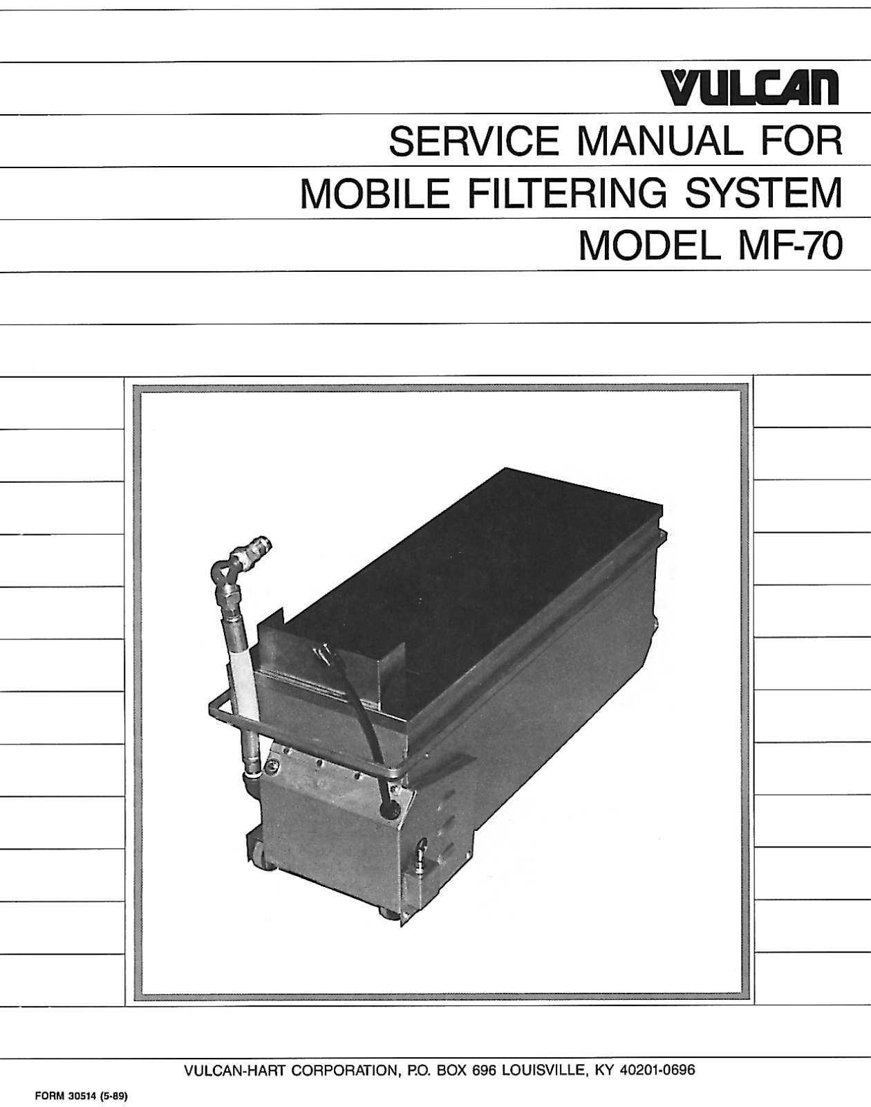 Vulcan MF-70 Service Manual