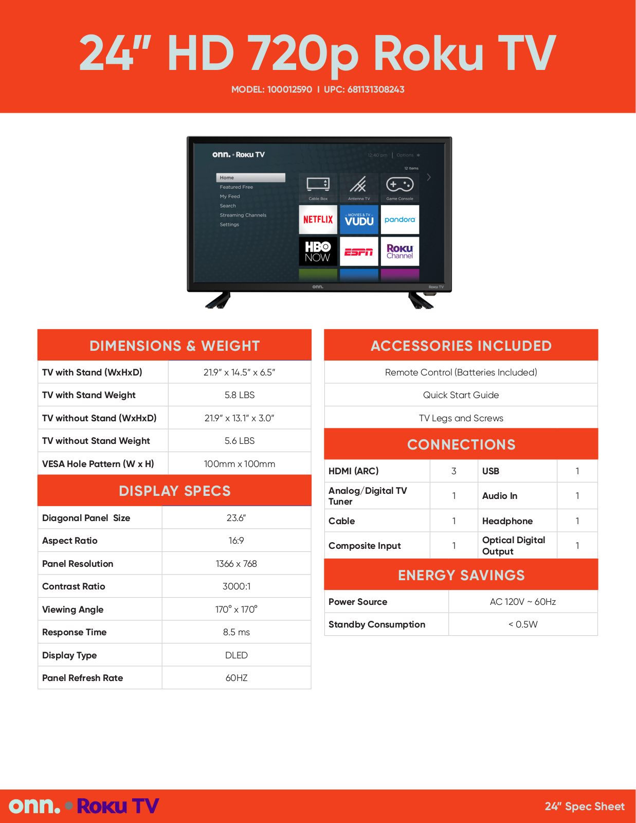 Roku 100012590 Datasheet