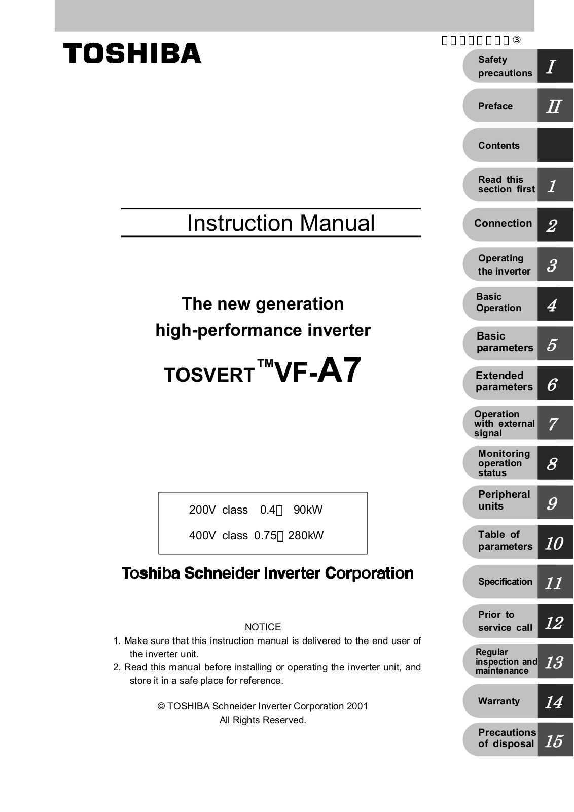 Toshiba VF-A7 User Manual 2