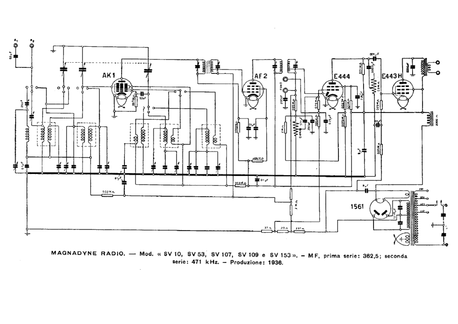 Magnadyne sv10, sv53 schematic