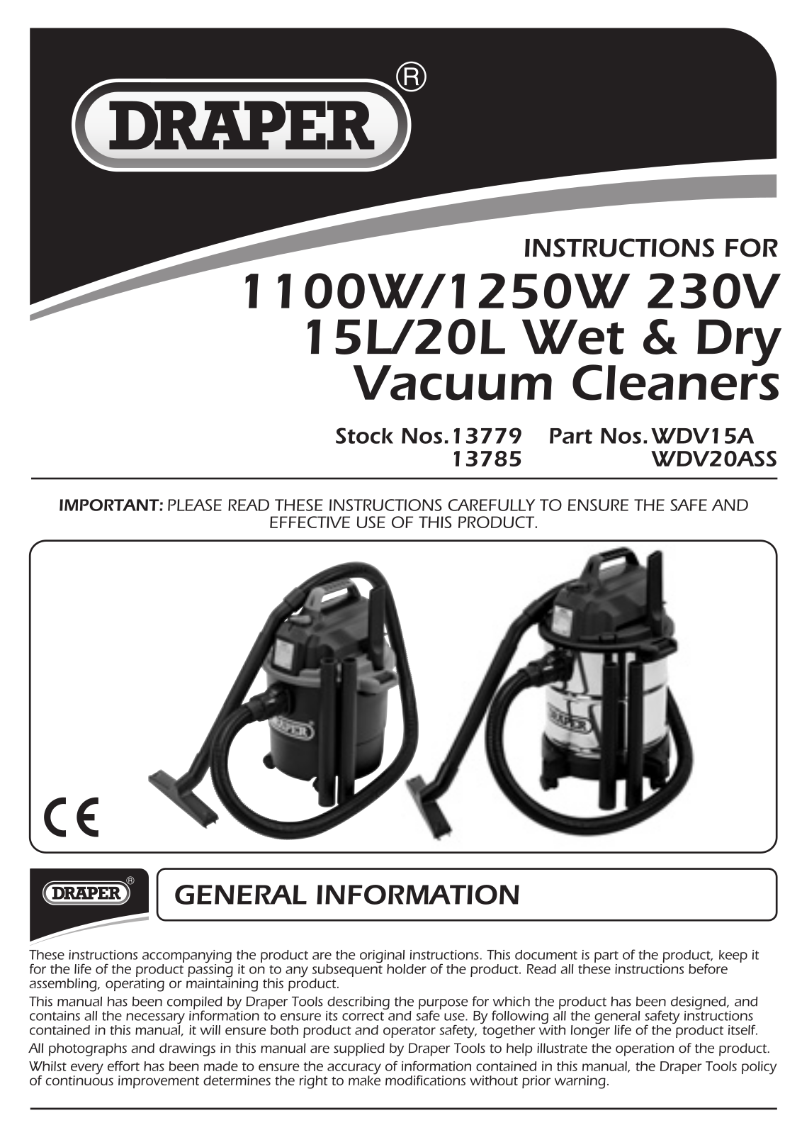 Draper Tools 13785 Instructions - ManualMachine.com