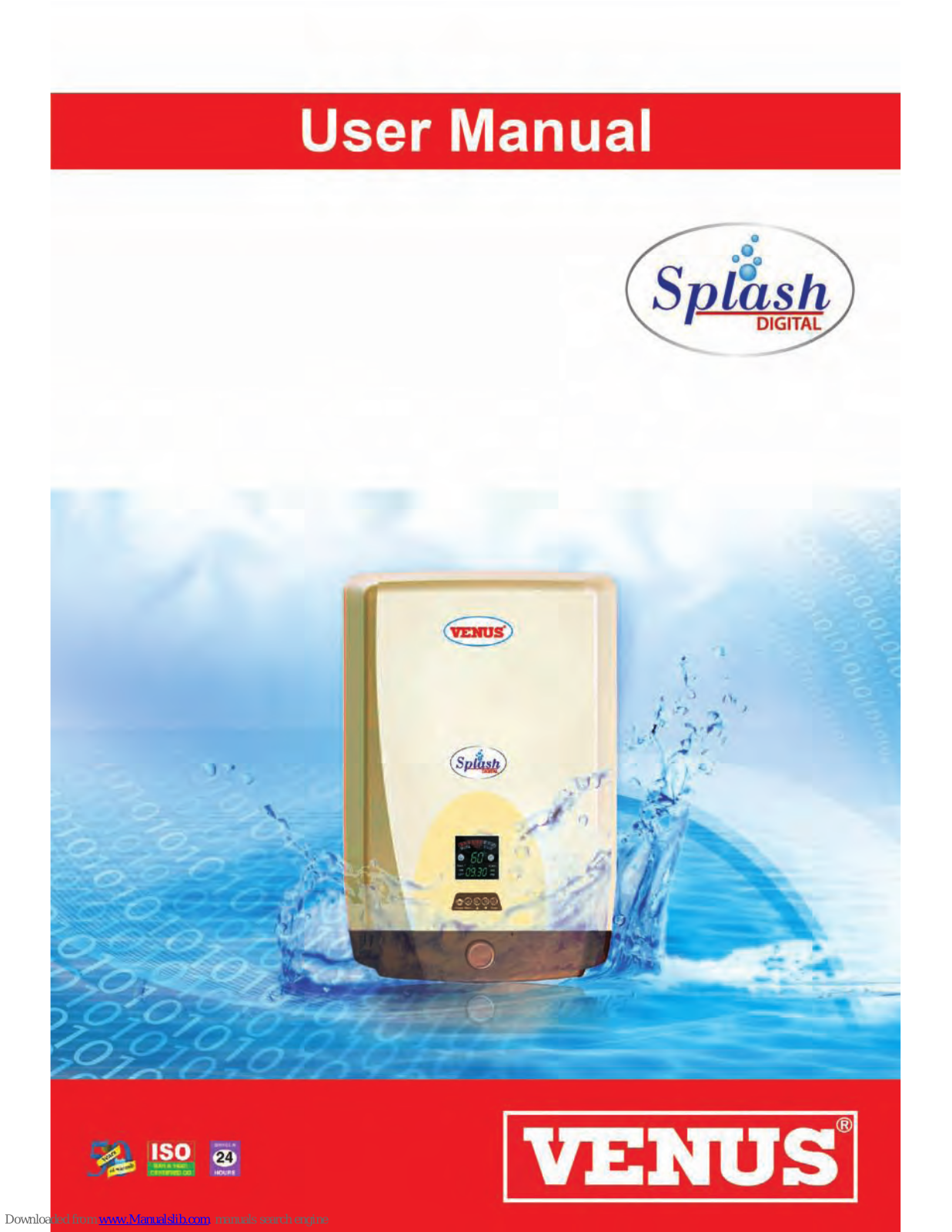Venus Splash digital User Manual - ManualMachine.com