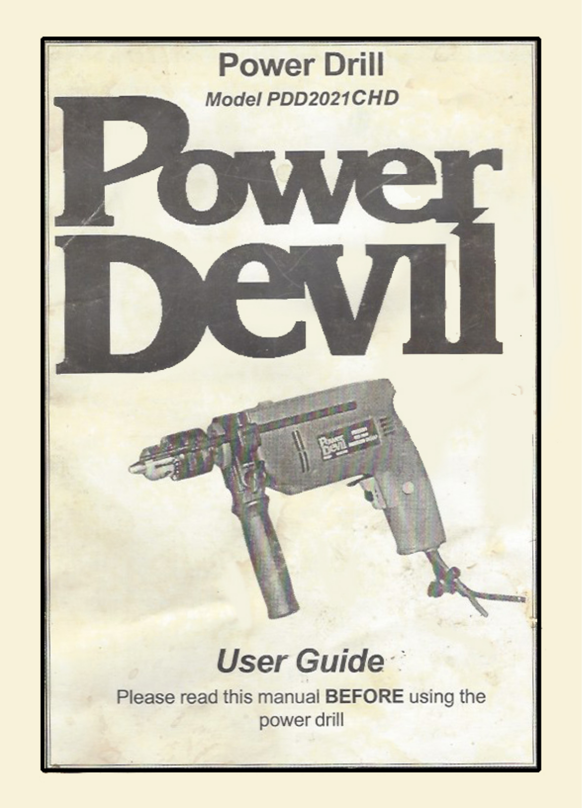 Power Devil PDD2021CHD User Manual