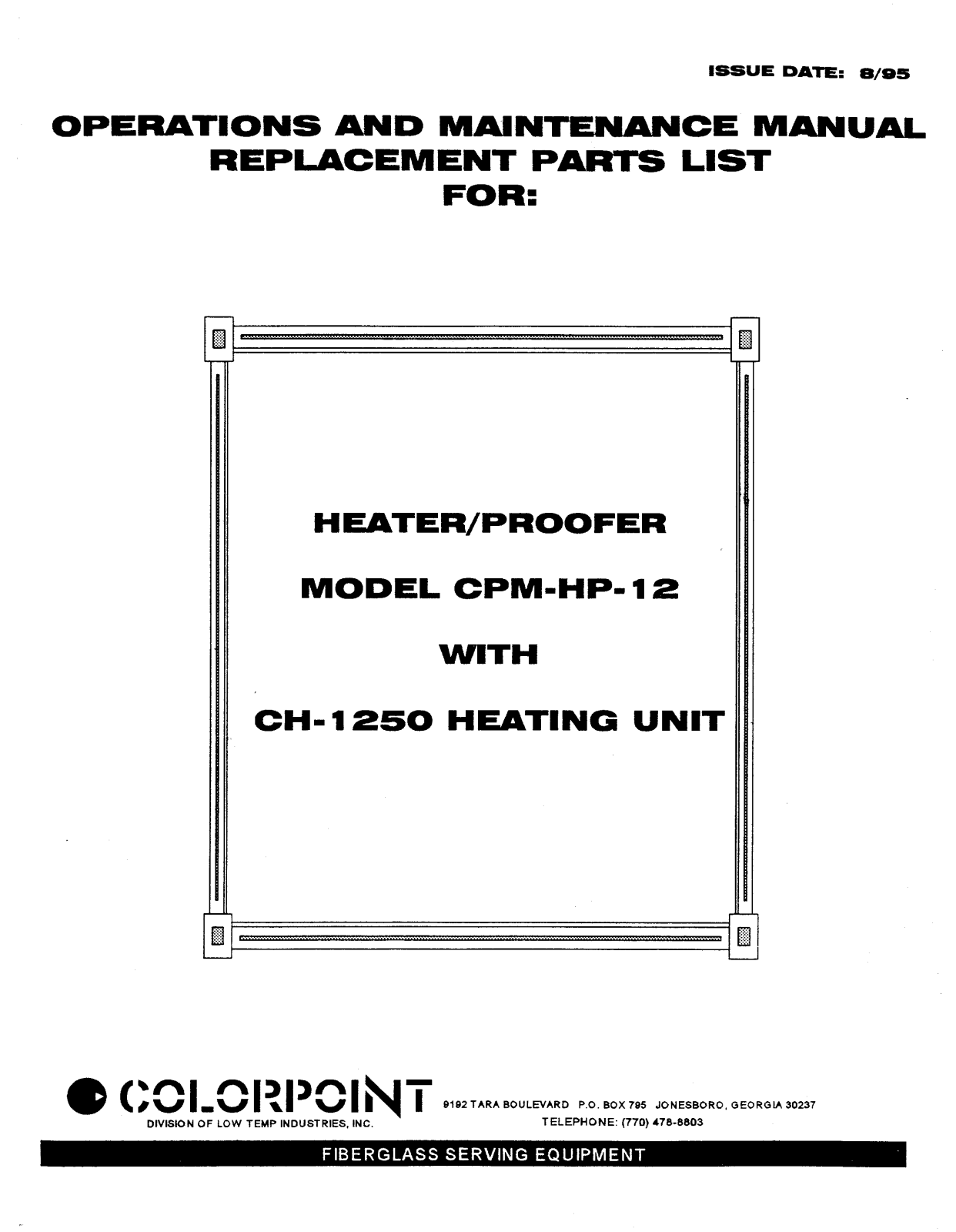 Low Temp Industries CPM-HP-12 Installation  Manual