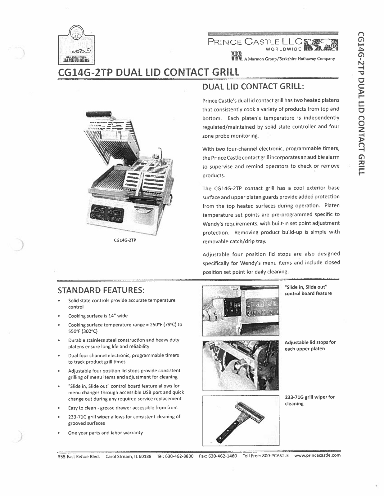 Prince Castle CG14 Operators Manual