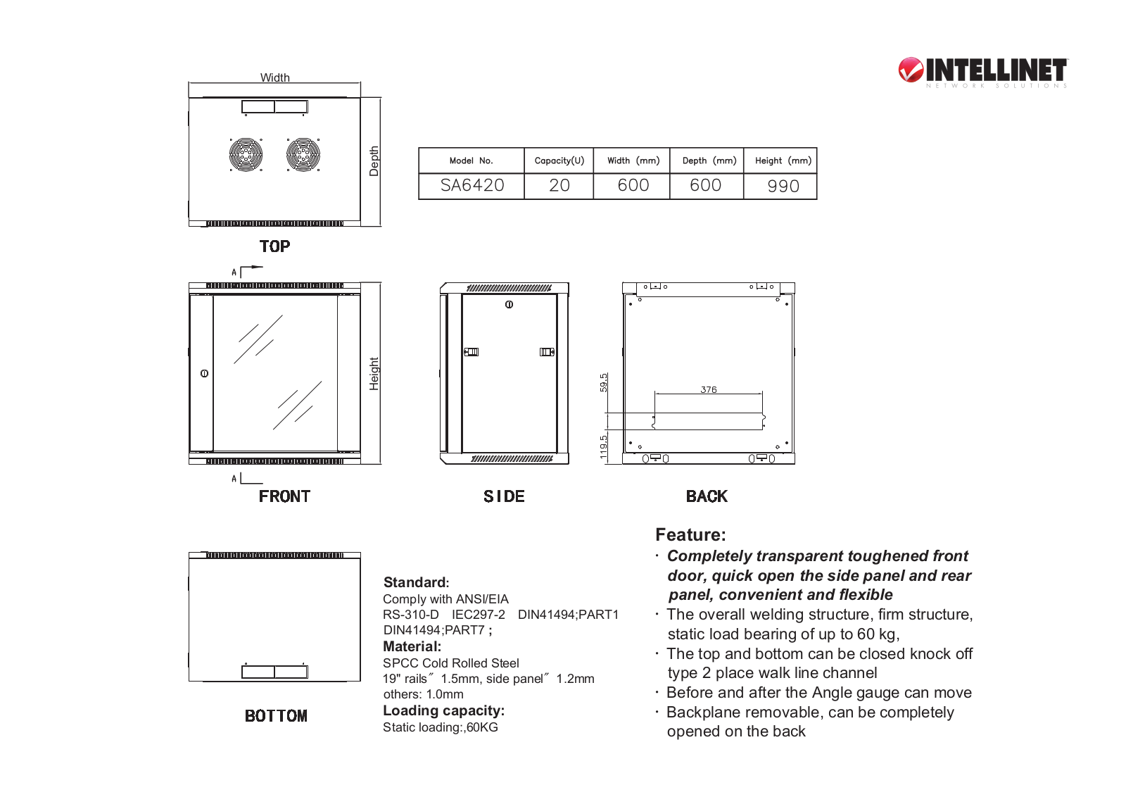 Intellinet I-CASE EW-2020G, I-CASE EW-2020BK Drawing - ManualMachine.com