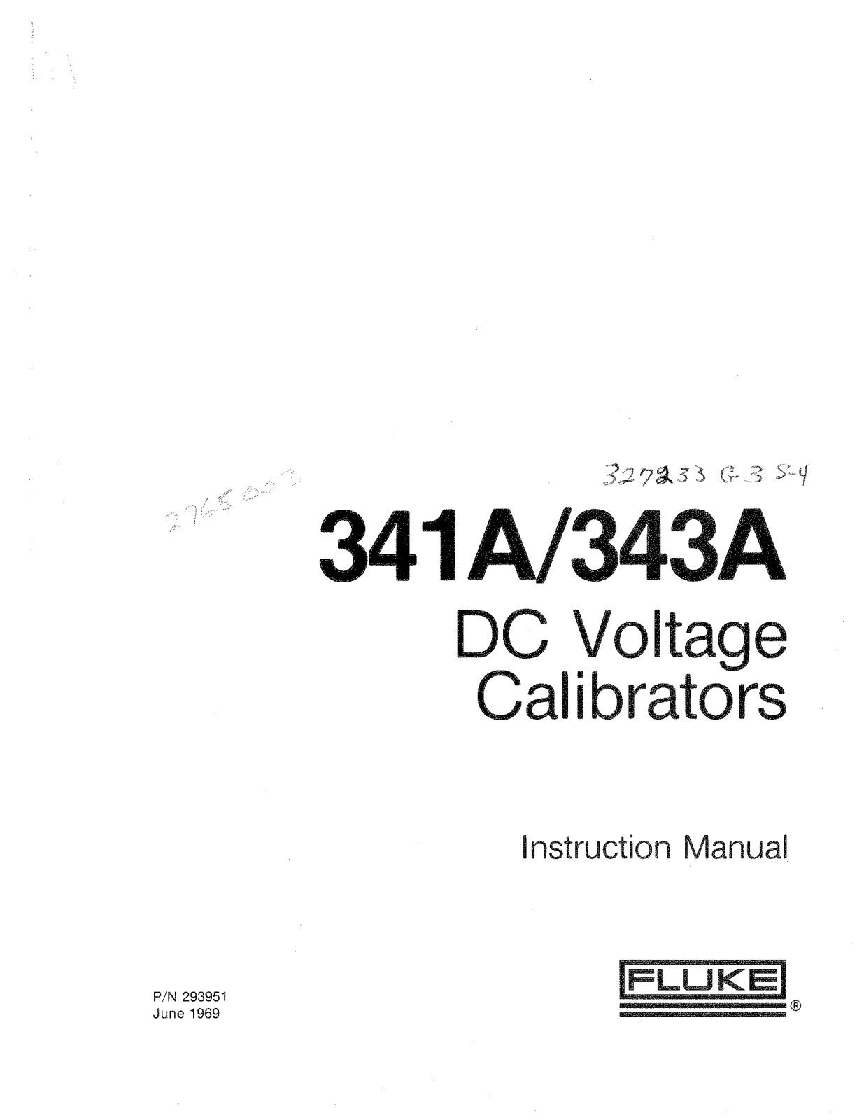 Fluke 341a User Manual