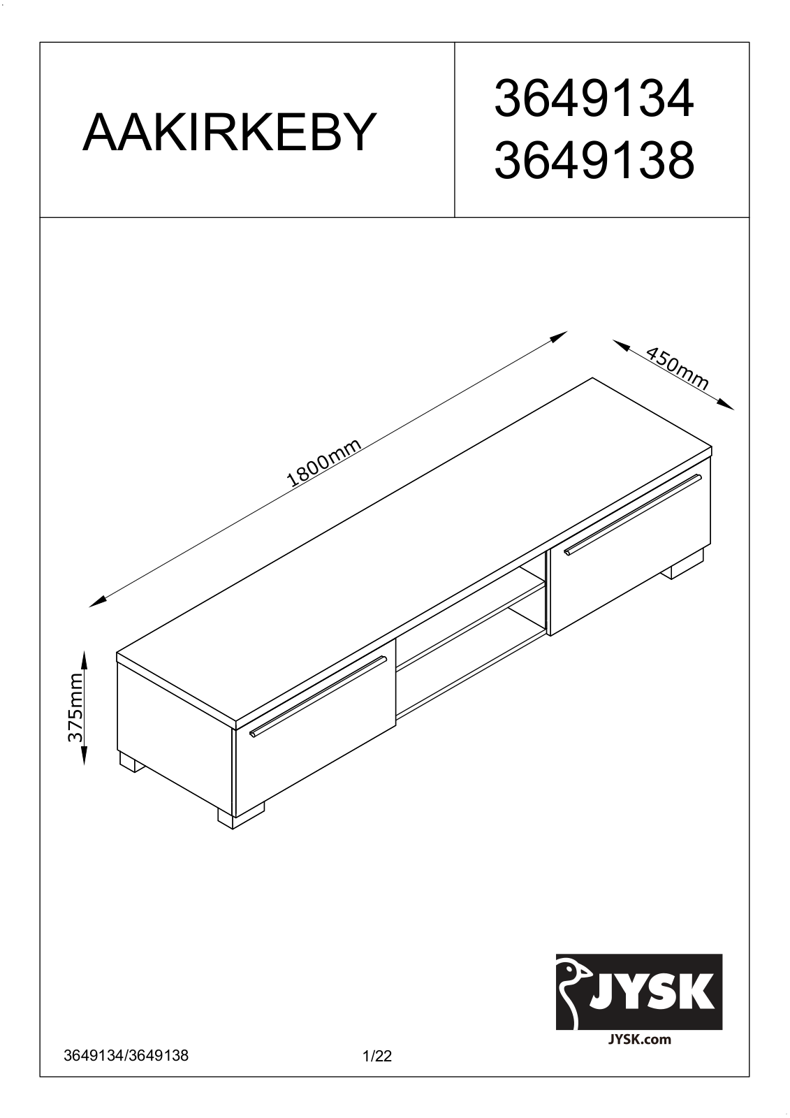 JYSK Aakirkeby User Manual