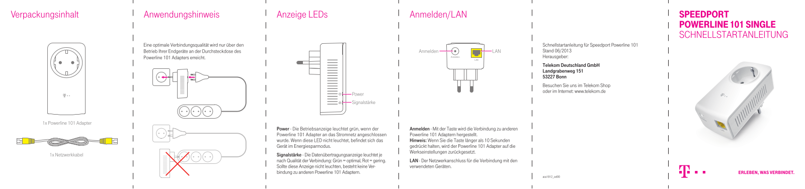 T-Com SPEEDPORT POWERLINE 101 SINGLE User guide