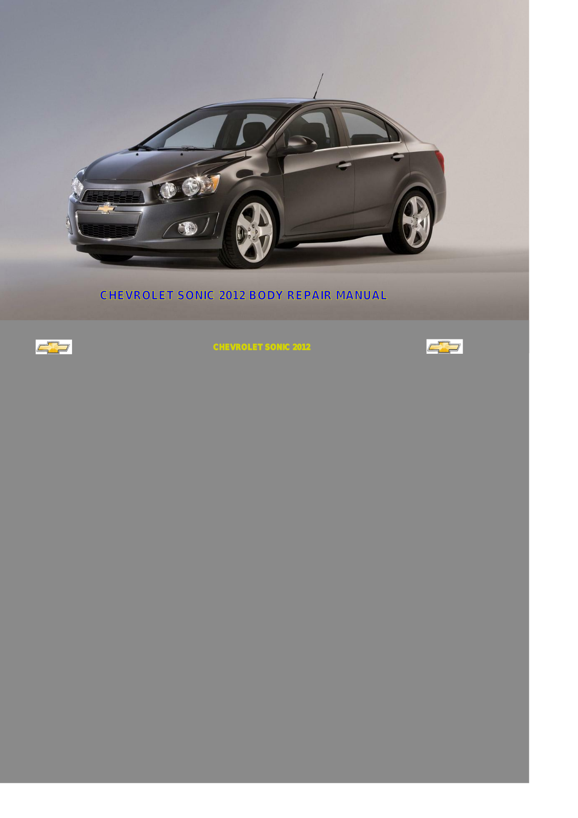 Chevrolet Aveo 2012 User Manual