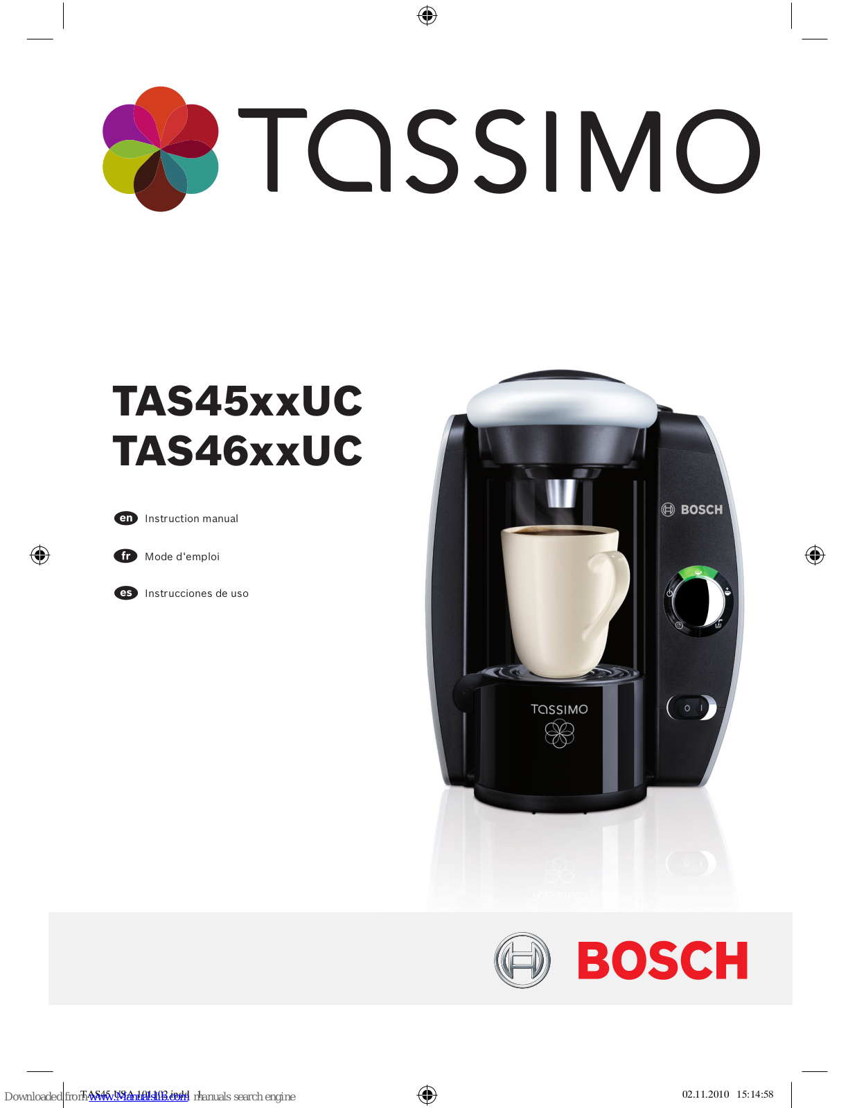 Bosch TAS4516UC8, TAS4515UC8, TAS4516UC, TAS4515UC Instruction Manual