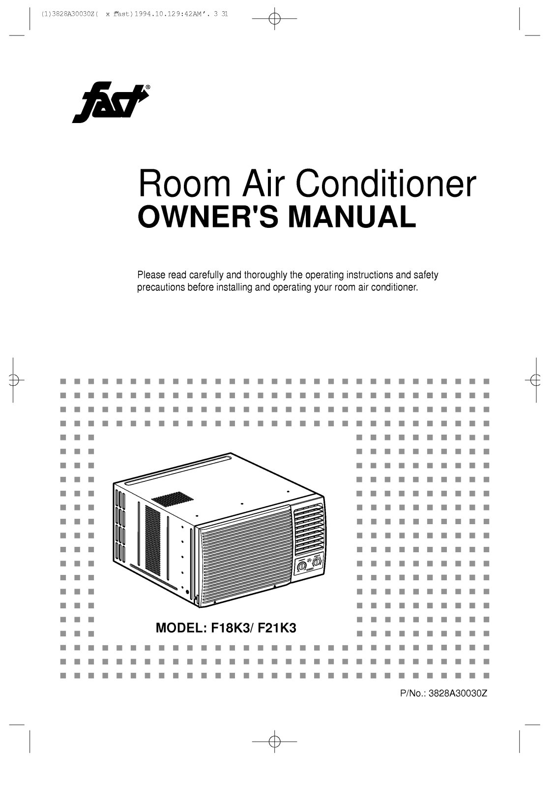 LG F24K3, F18K3 User Manual