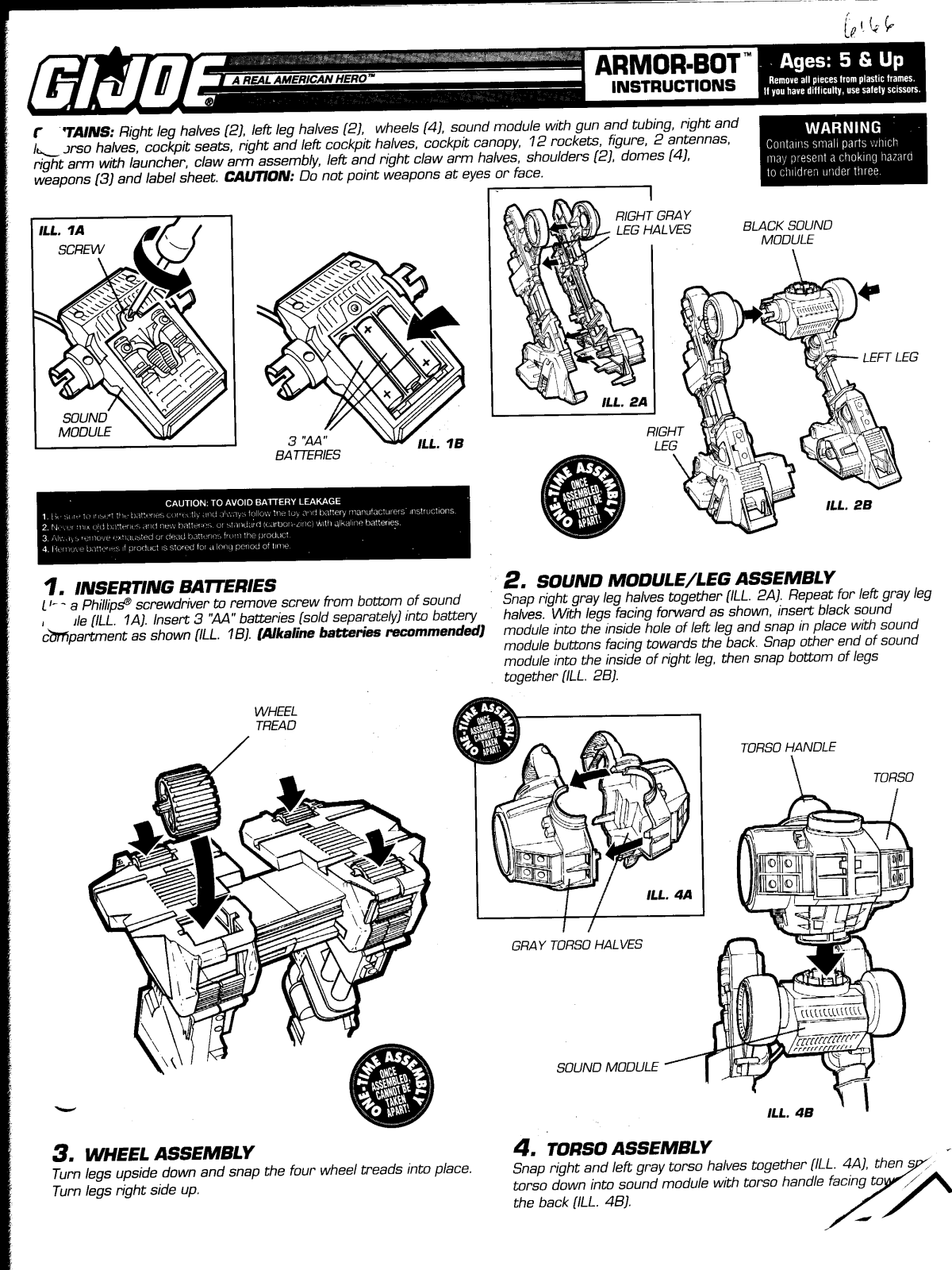 HASBRO GiJoe ArmorBot User Manual