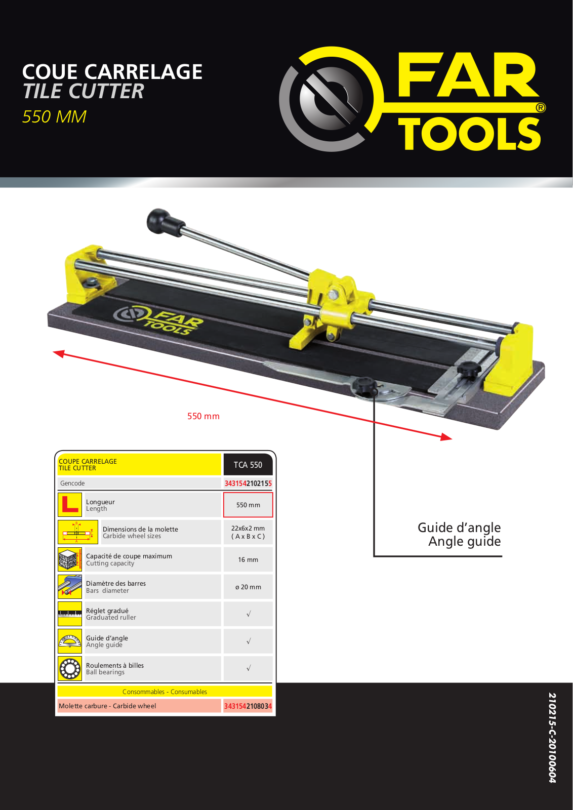 FARTOOLS TCA 550 User Manual