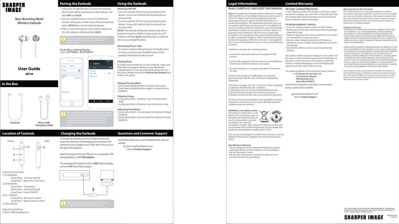 Sharper image SBT50 User Manual