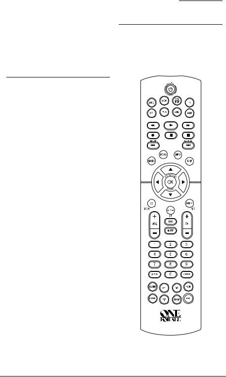 One for all 8-Device Universal Remote User Manual