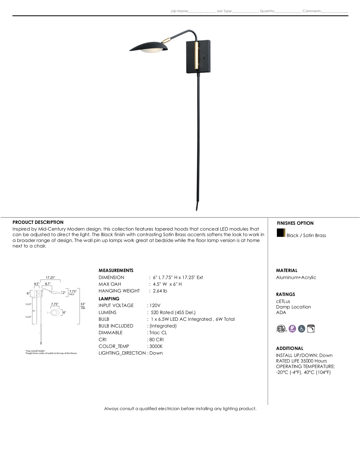 AllModern W004746560 Specifications - ManualMachine.com