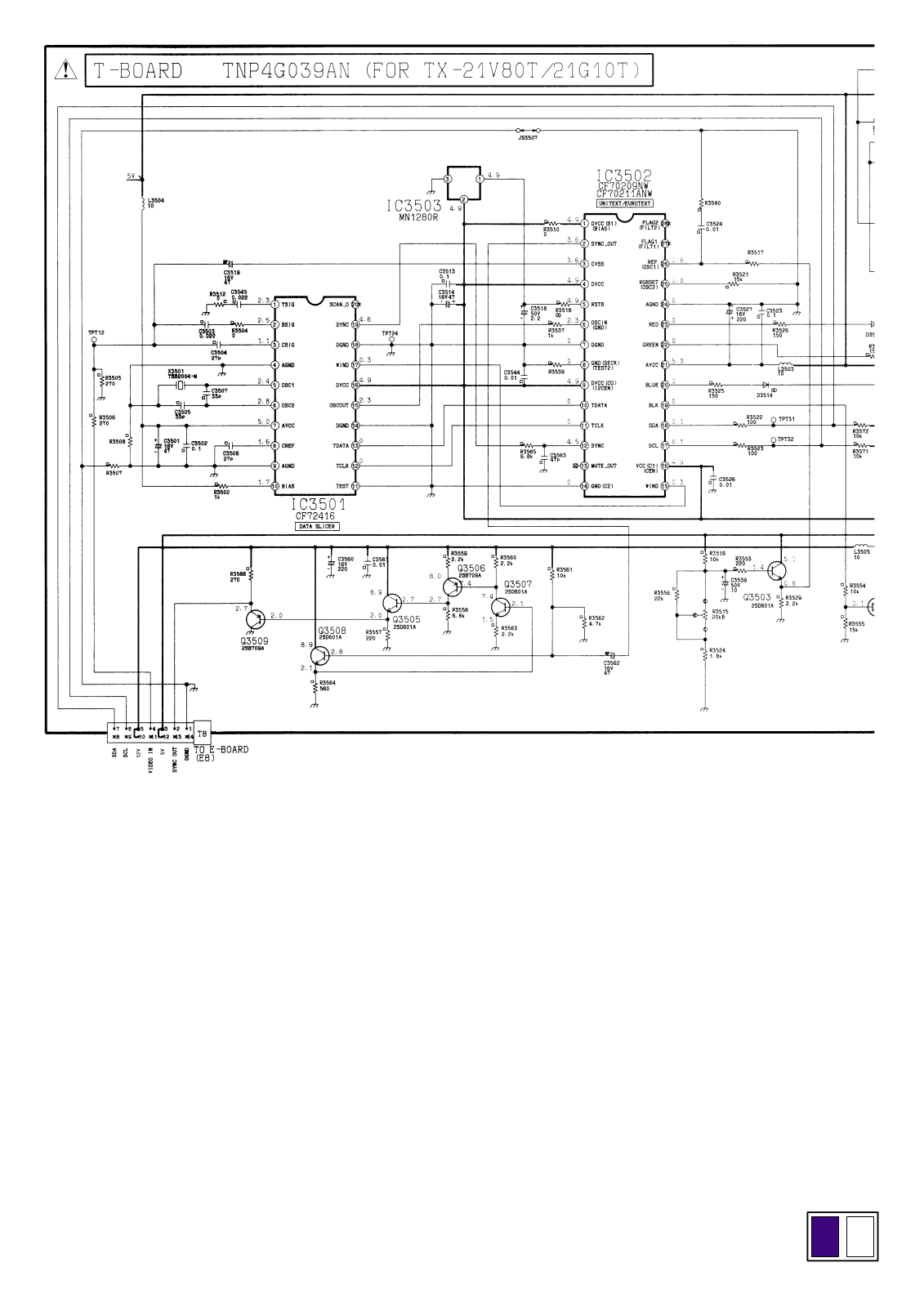 Panasonic TC 2195R Diagram