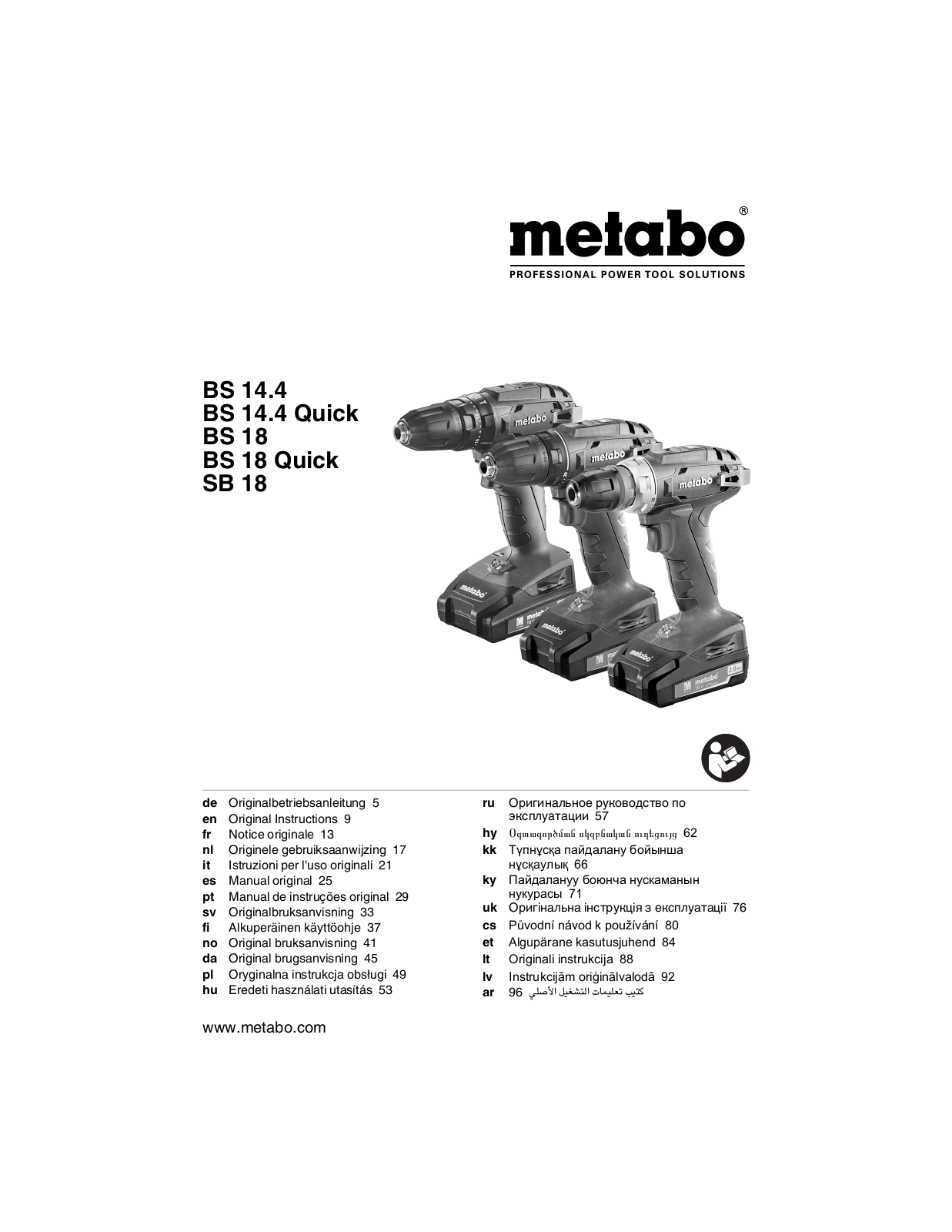 Metabo BS 14.4 User Manual