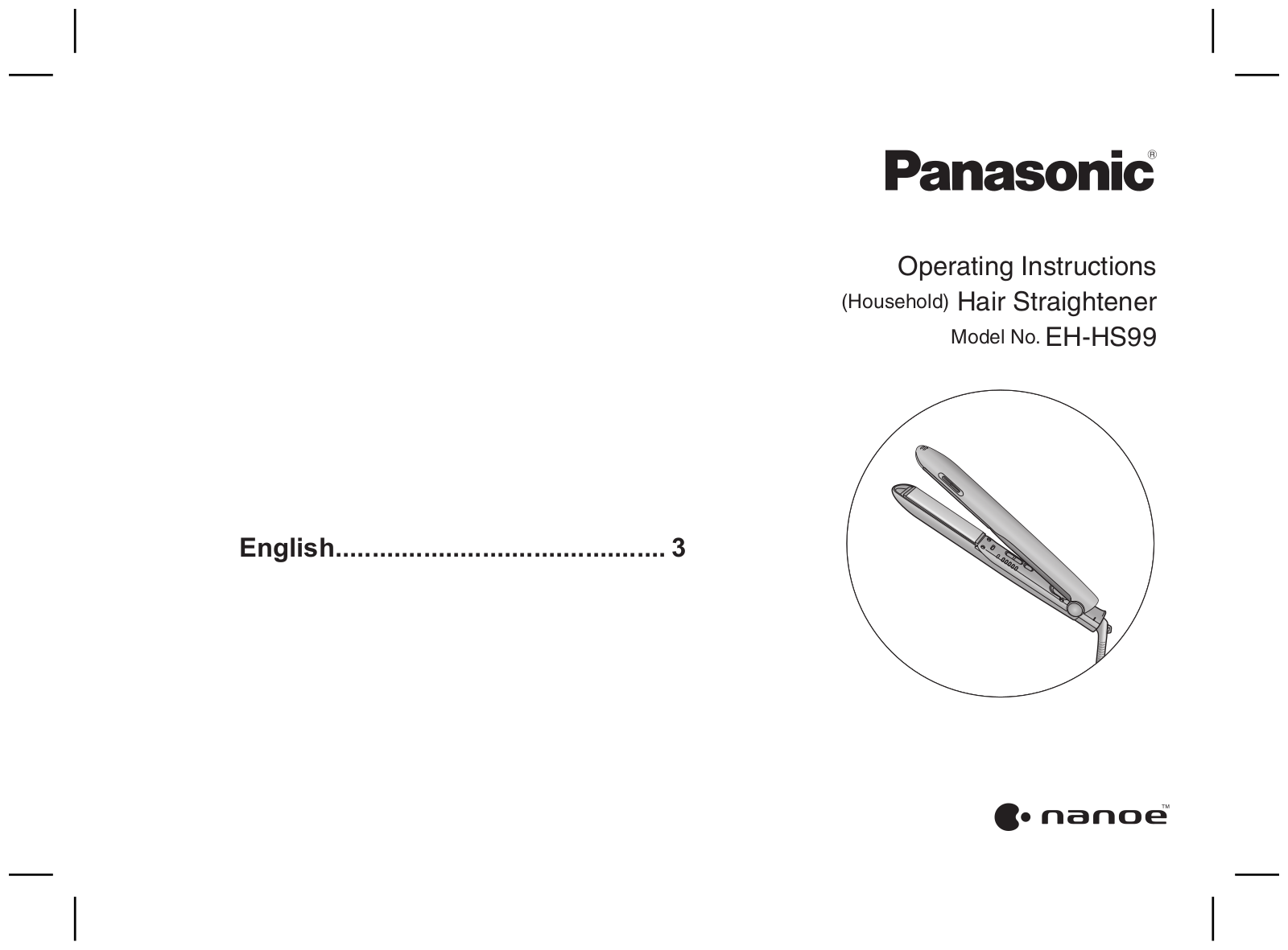 Panasonic EHHS99 Operating Instructions