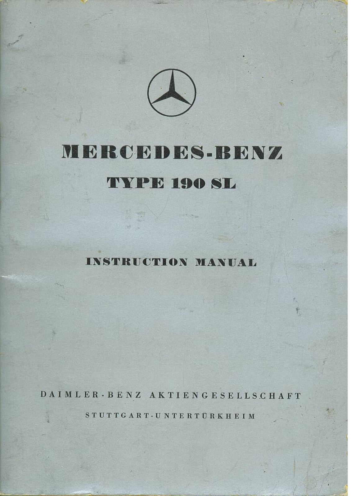 Mercedes 190 1956 User Manual