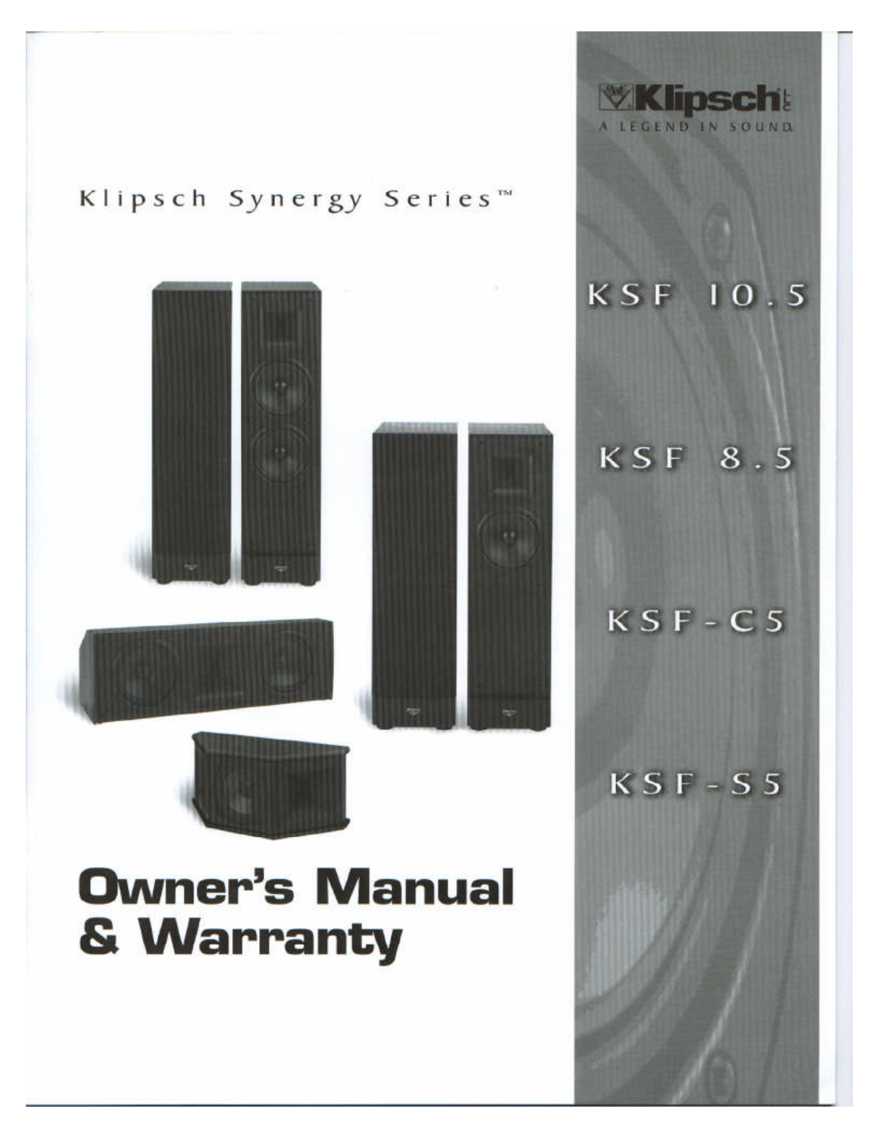 Klipsch KSF User Manual