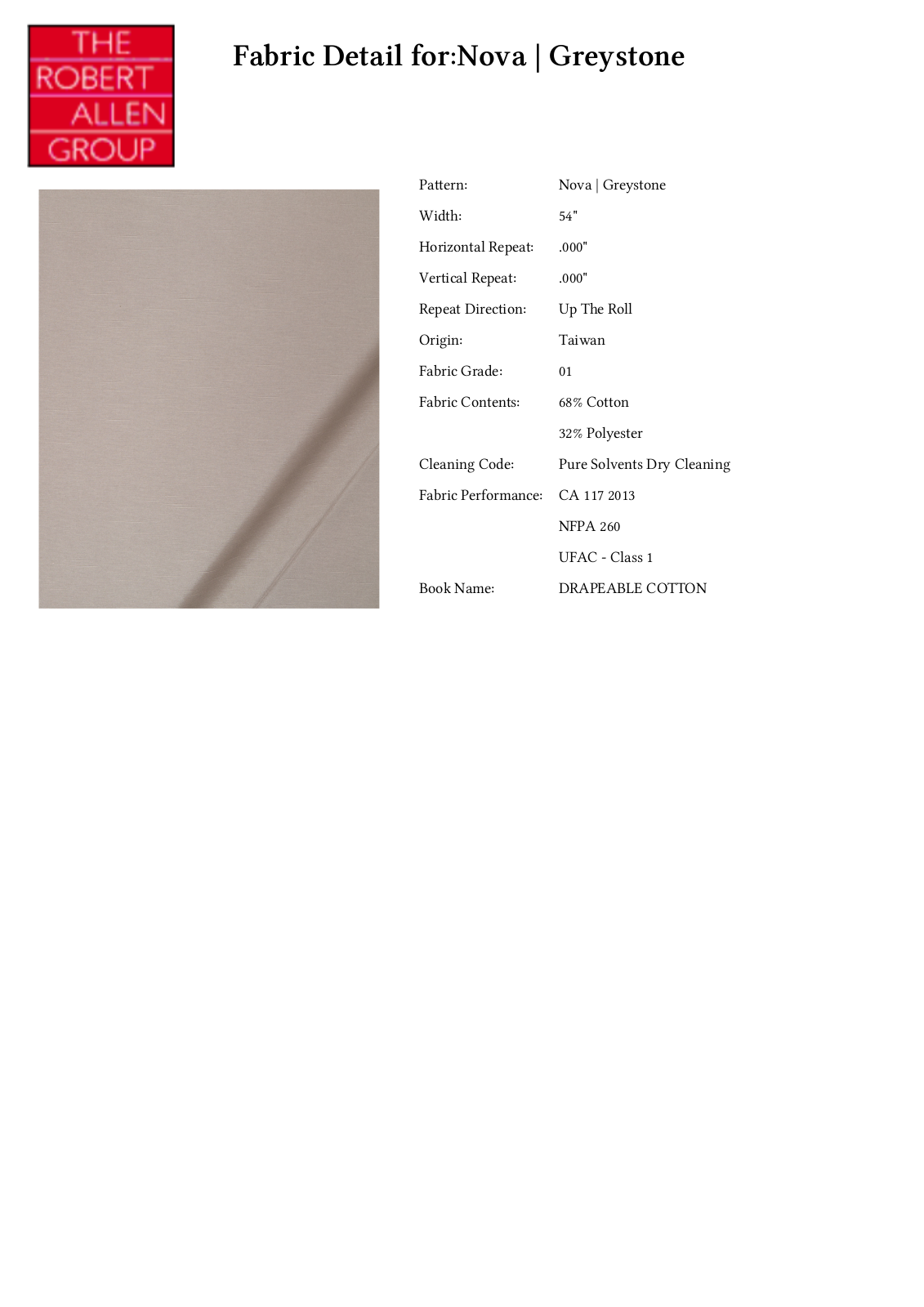 Robert Allen RALF1255 Specifications - ManualMachine.com