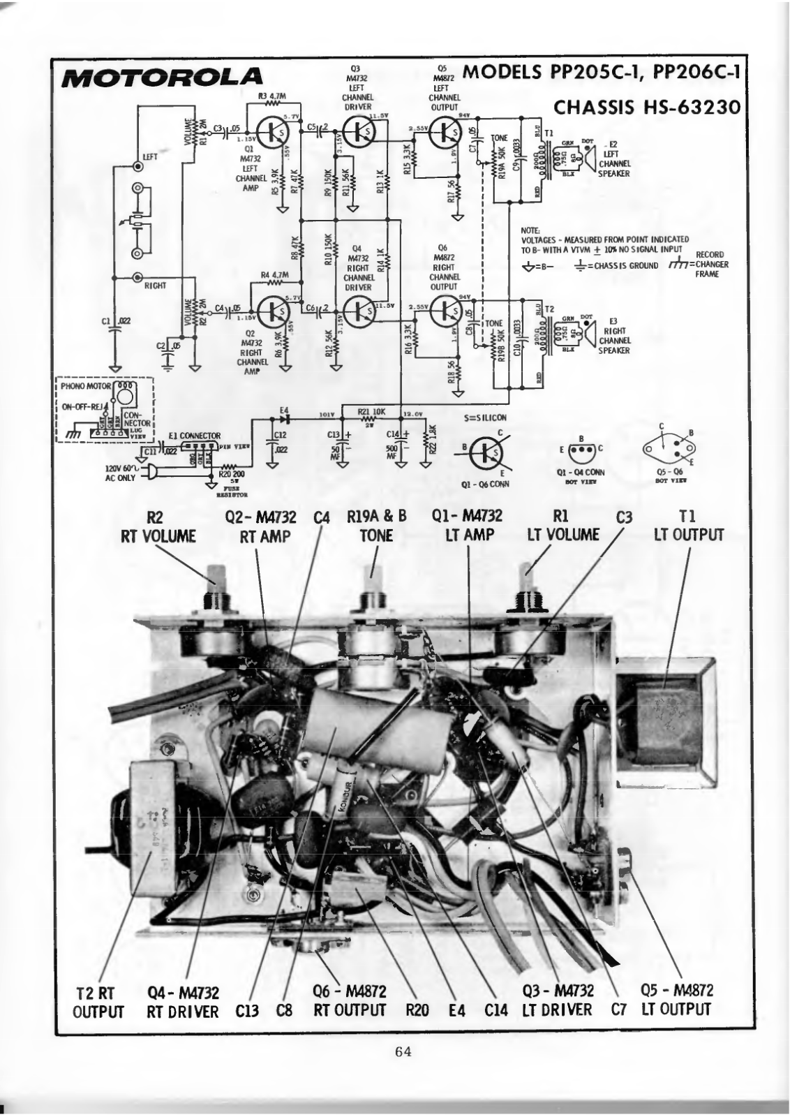 Motorola PP205C-1, PP206C-1 Schematic